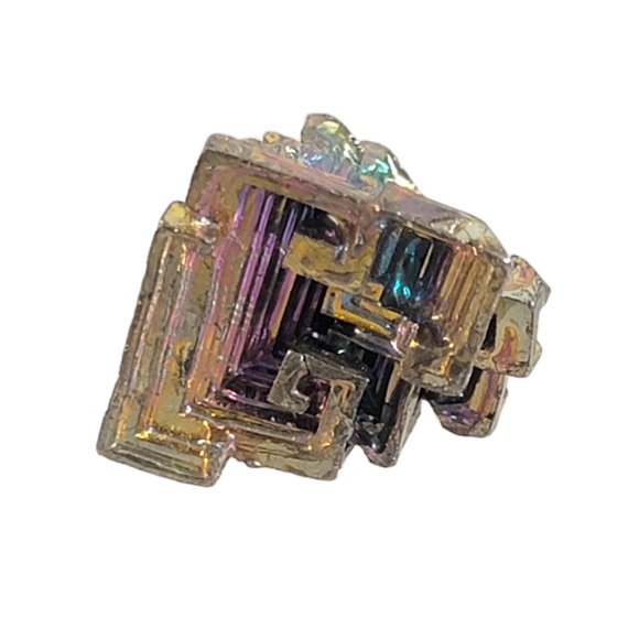 Square Bismuth Crystal DIY Homemade Jewlrey Pendant Sized Necklace Piece - Picture 5 of 10